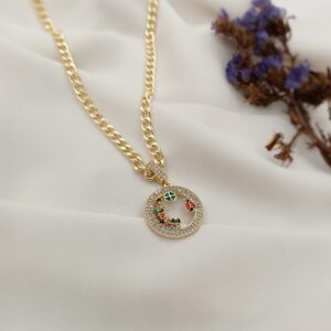 Modeilea Ladybug Gold-plated Necklace with Zircon Stone